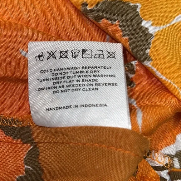 Faithfull The Brand Martine Mini Dress in Orange Isola Floral Boho Retro Size 6 - Picture 11 of 15